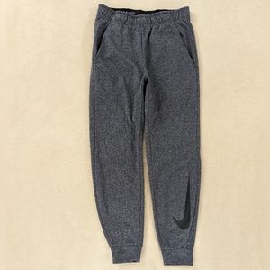 Nike Joggers Men's Small Gray Black Swoosh Dri Fit Standard